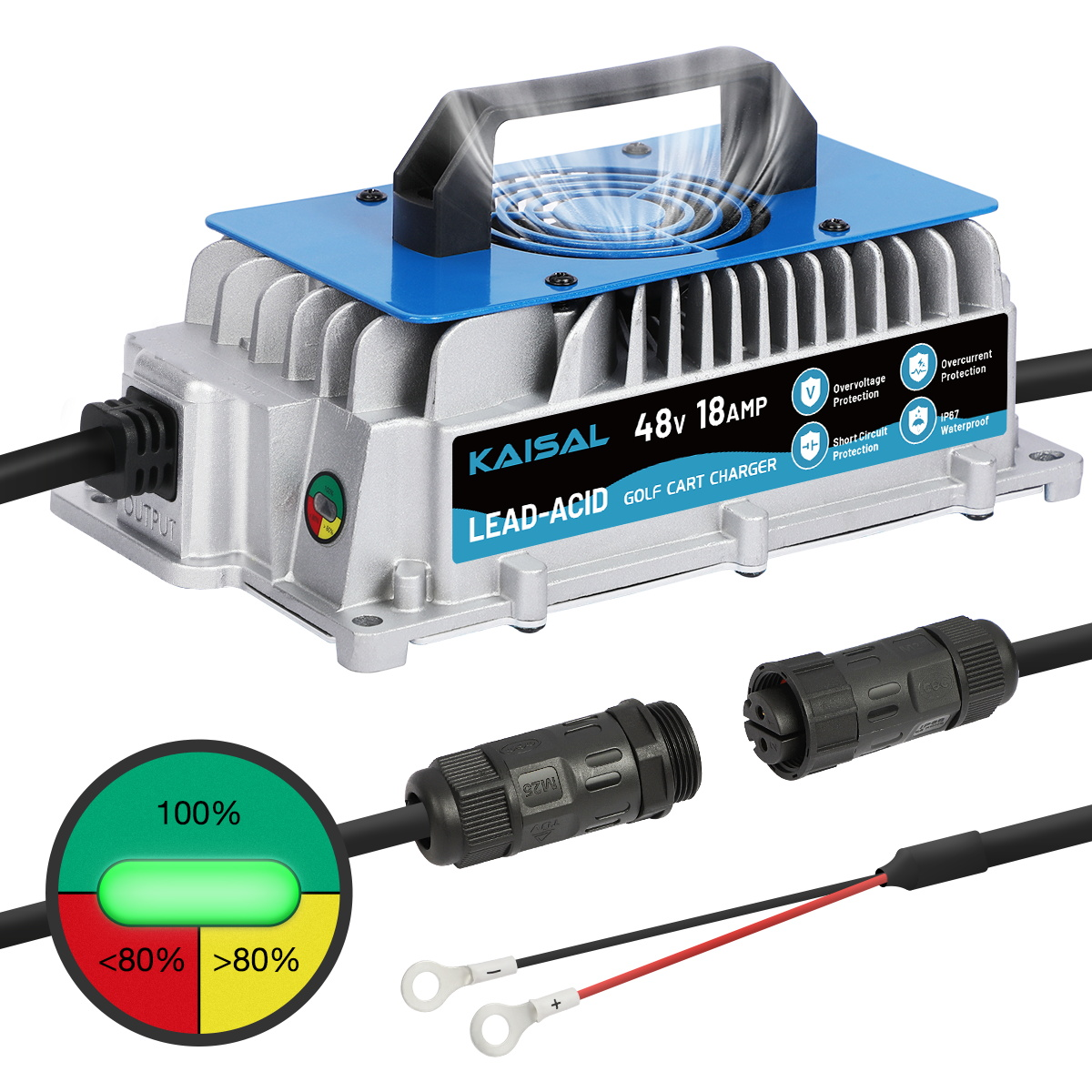 48V 18A Lead-Acid Battery Charger Smart Club Car Battery Charger Full Charger