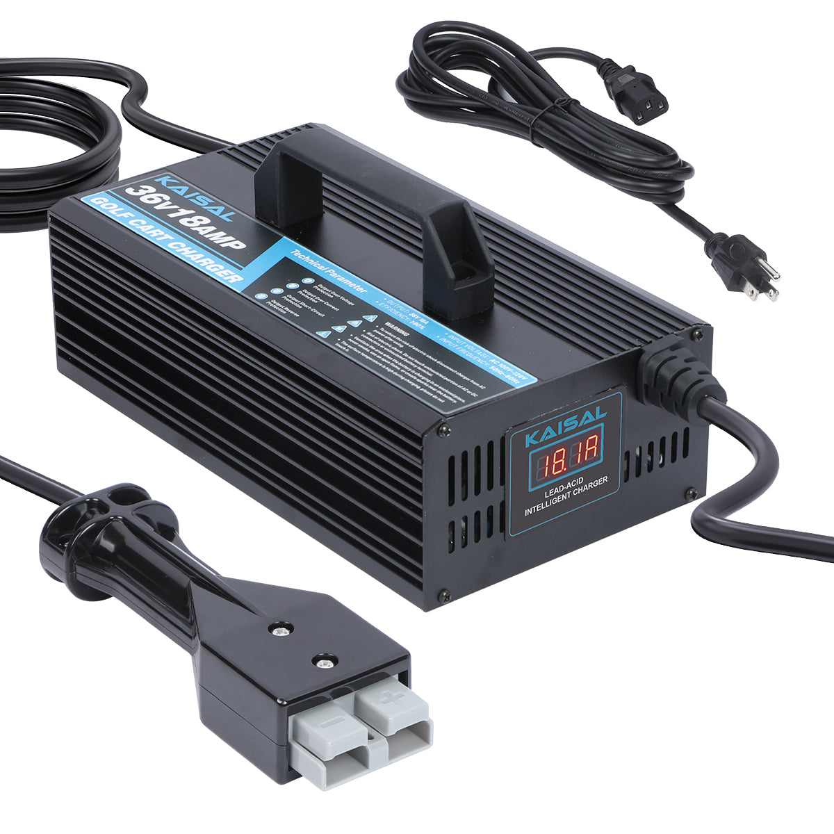 36 Volt Golf Cart Battery Charger for EZGO Yamaha Club Car Golf Carts, 18 Amp 36V Golf Cart Charger 36 Volt EZ GO Club Car Charger, Trickle Charge,5-7 Hours Full Charge,16FT Cord for Lead Acid Battery