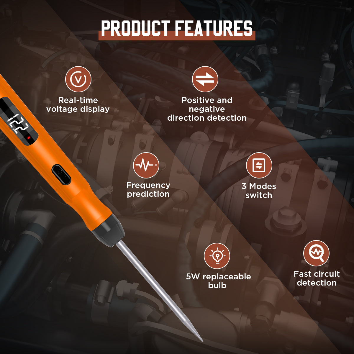 CMTOOL P50 multifunctional vehicle voltage tester 12v