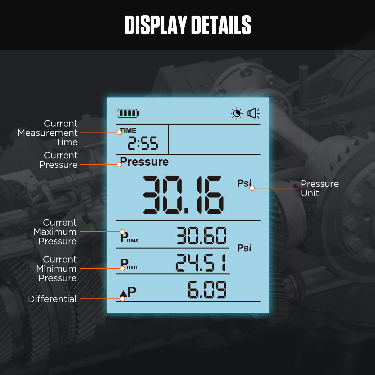AUTOOL PT650 ATF Exchanger Transmission Oil Pressure Gauge