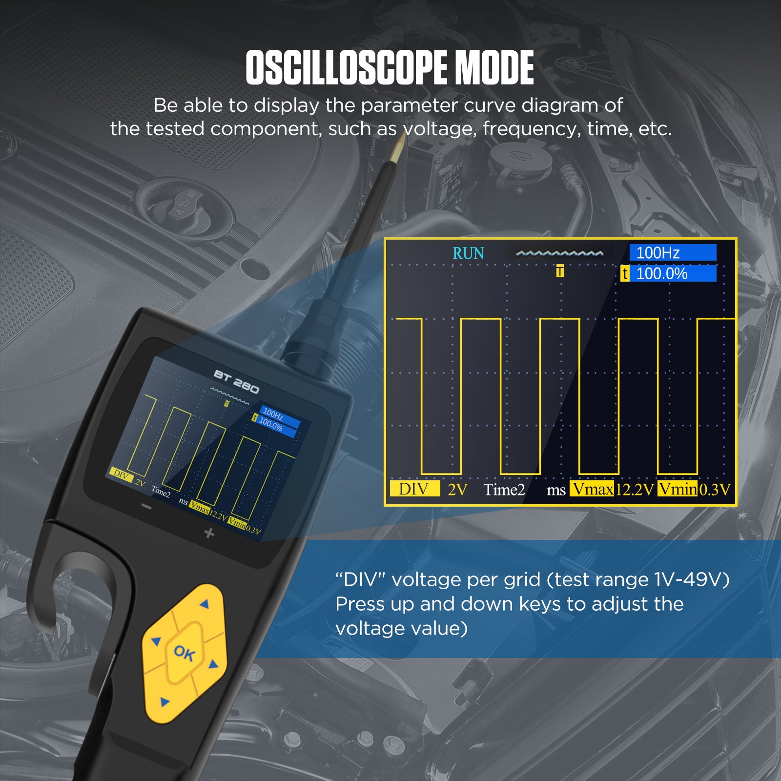 BT280 Battery Tester Oscilloscope Mode