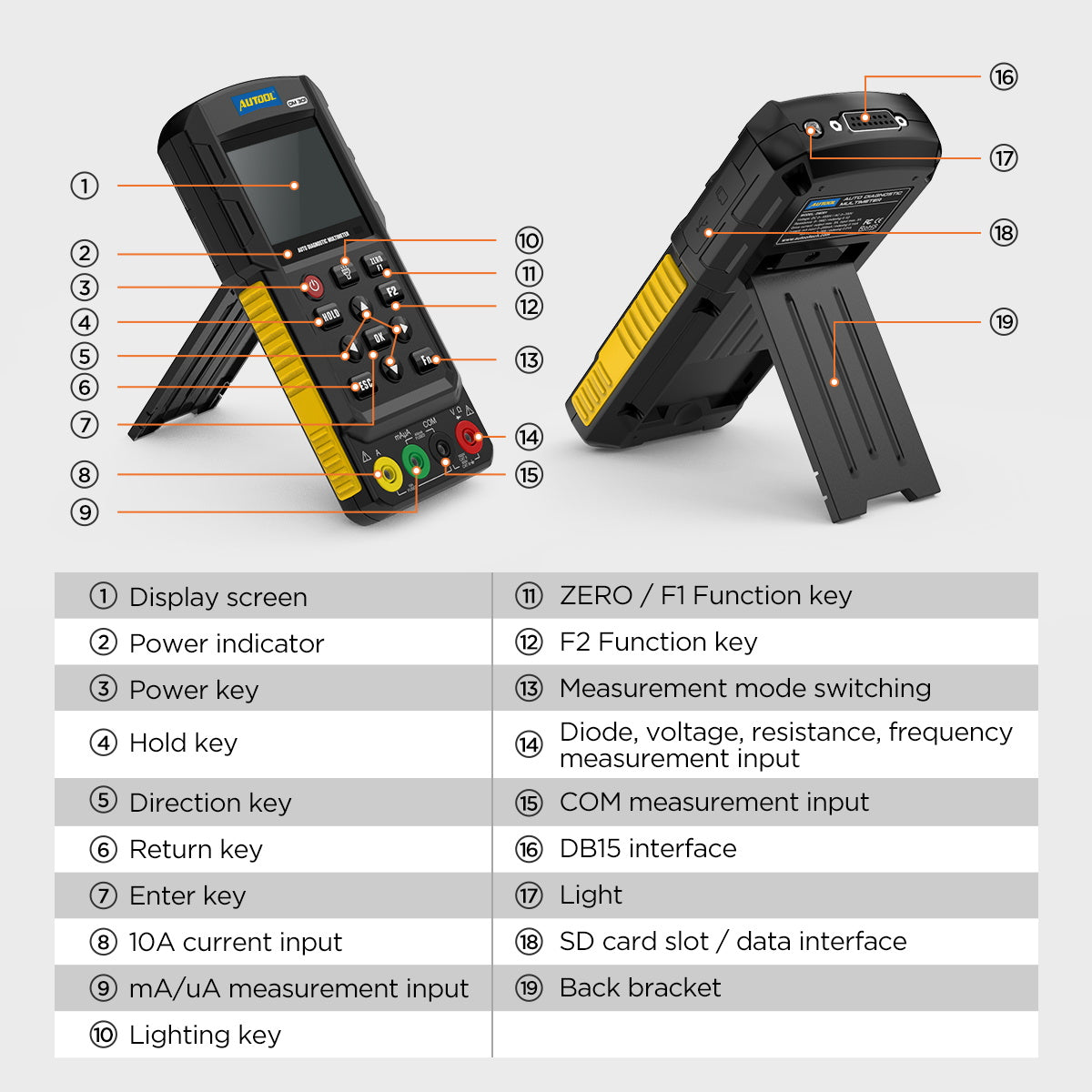 AUTOOL DM303 Digital Multimeter Portable Toolbox2