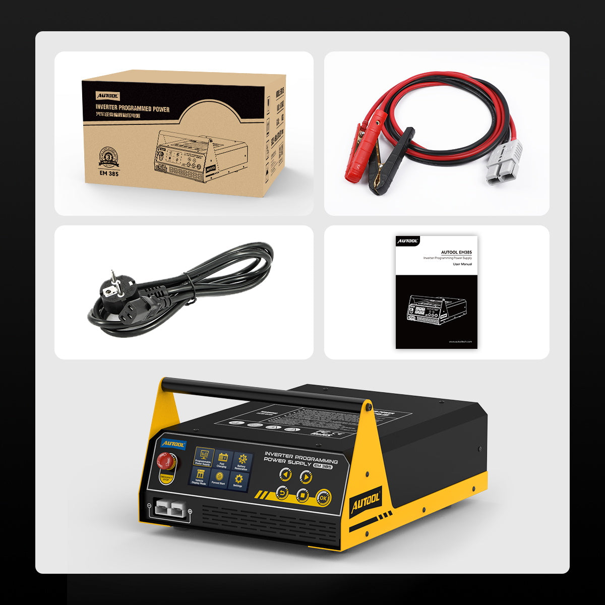 AUTOOL EM385 Auto Power Inverter packing list