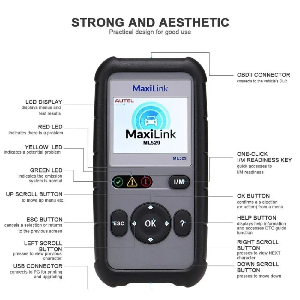 Autel MaxiLink ML529 Scanner Car Diagnostic Tool