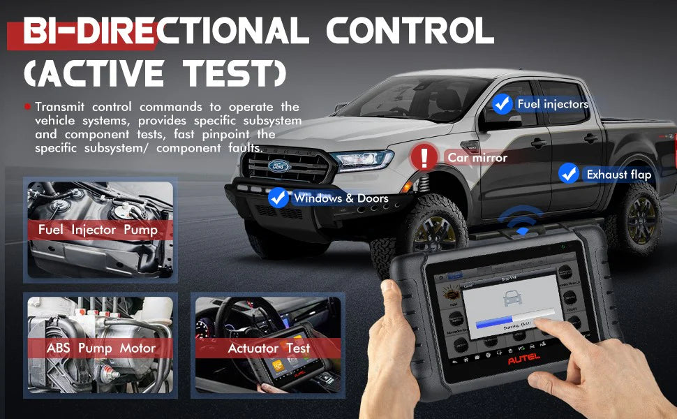 Autel MaxiPRO MP808BT Full System Diagnostic Tool with Complete OBD1 Adapters Support Wireless Upgrade Version of MP808 DS808