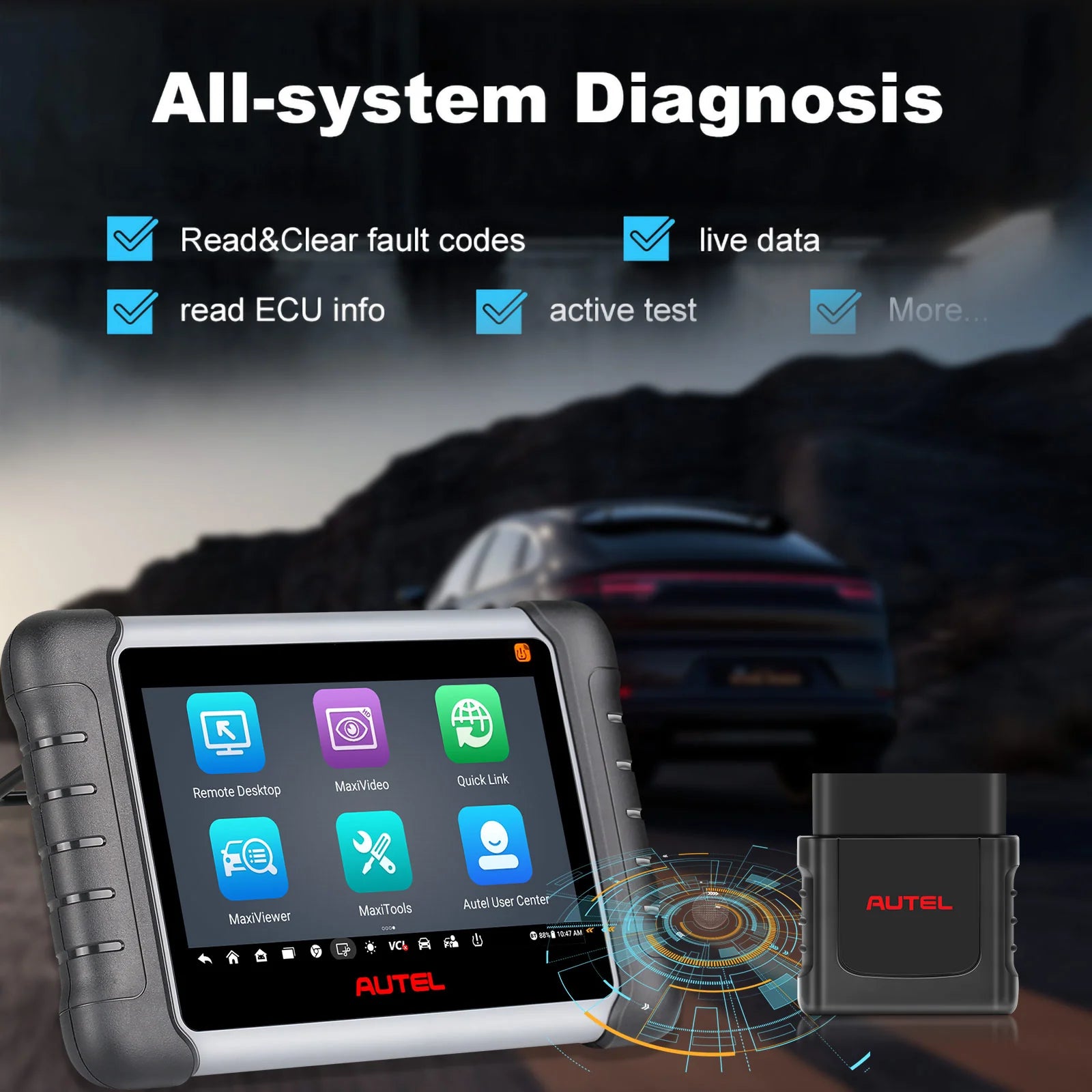 Autel MaxiPRO MP808Z-TS Android 11 Bi-Directional TPMS Relearn Tool
