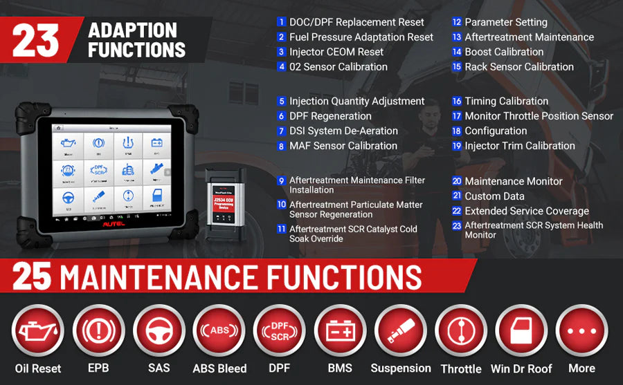 Autel MaxiSYS MS909CV Diagnostic Scan Tool Supports J2534 ECU Programming, ADAS and Battery Test