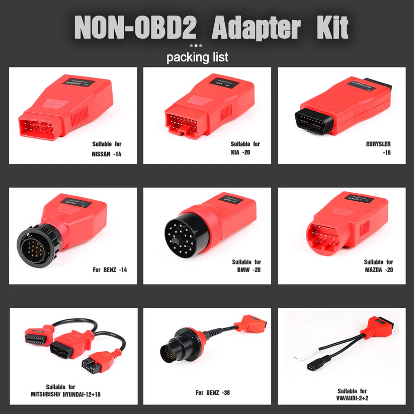Autel MaxiSys MSOBD2KIT Non-OBDII Adapters Kit Compatible with Ultra MS919 MS909 MS908 MS906 Elite Series