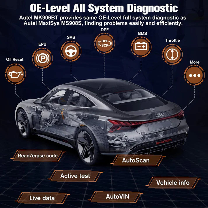 Autel MaxiCOM MK906BT Diagnostic Tool Full System Car Scanner