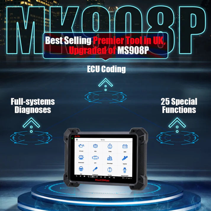 Autel MaxiCOM MK908 Pro Auto Diagnostic & Programming Tool with J2534 ECU Coding Adapter (Advanced Version Of Autel MS908P)AM508