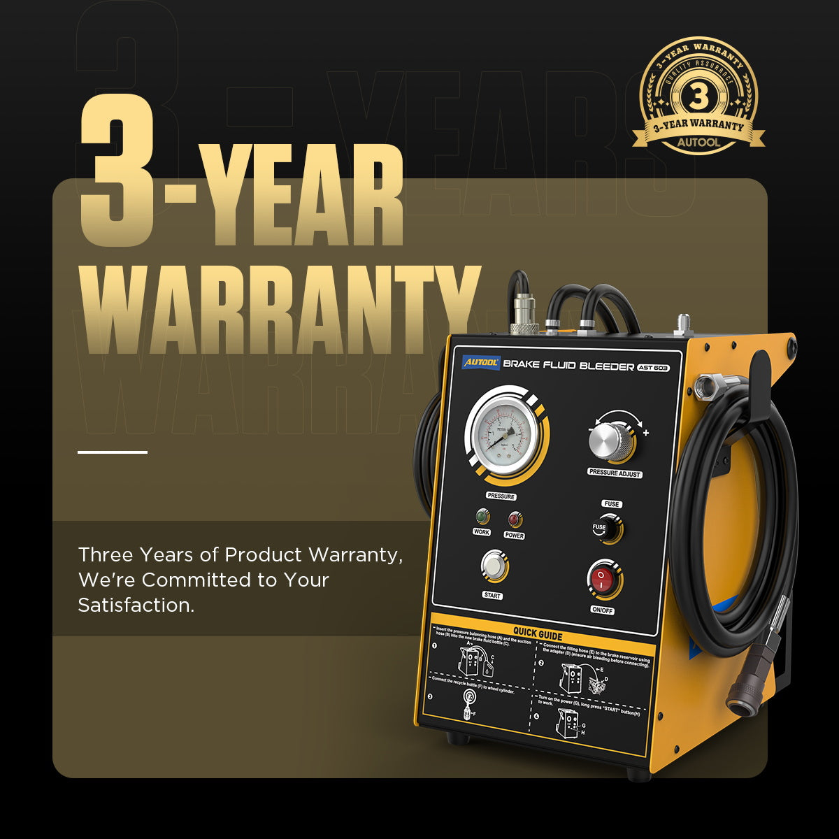 AUTOOL AST603 Automotive Brake Fluid Changer, Pulse 0.5-2.5bar