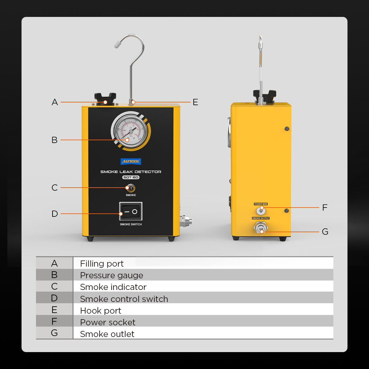 AUTOOL SDT60 Automotive Smoke Tester,EVAP Smoke Machine