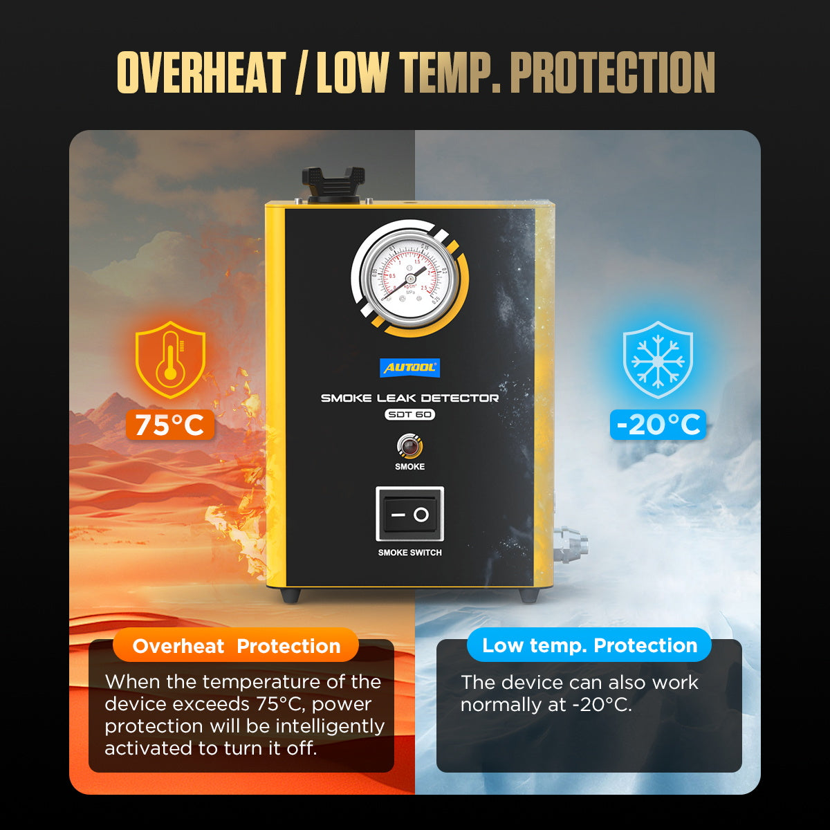 AUTOOL SDT60 Automotive Smoke Tester,EVAP Smoke Machine