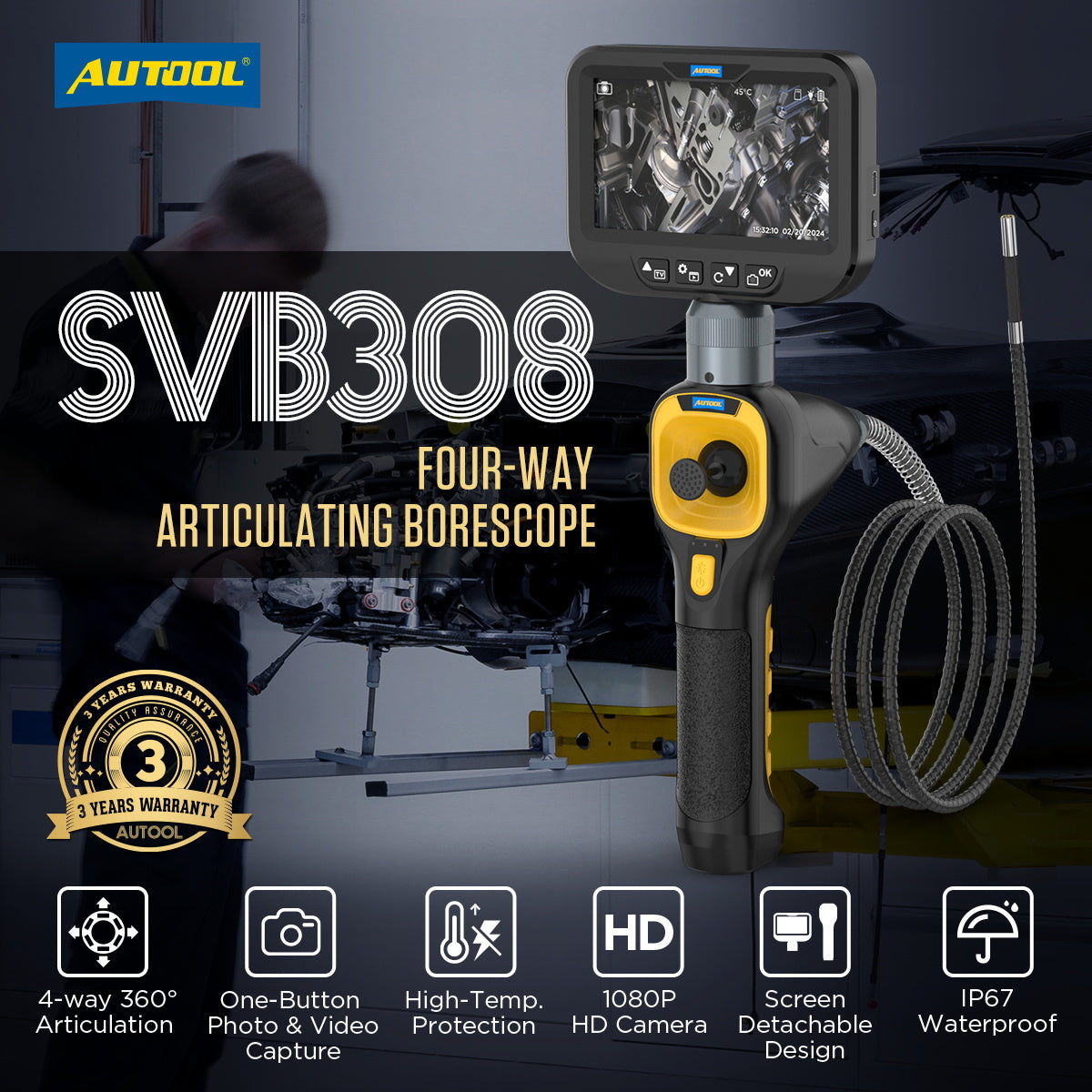 AUTOOL SVB308 Automotive Scope Camera