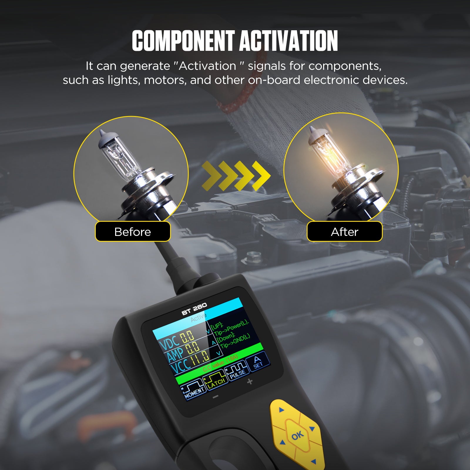 BT280 Battery Tester component activation