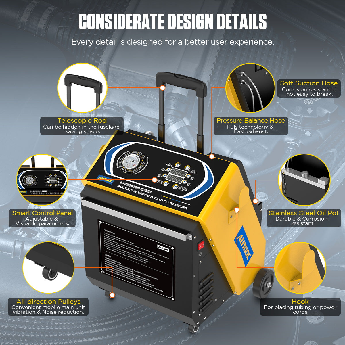 AUTOOL AST618 Brake Fluid Flush 4 Wheel Oil Change