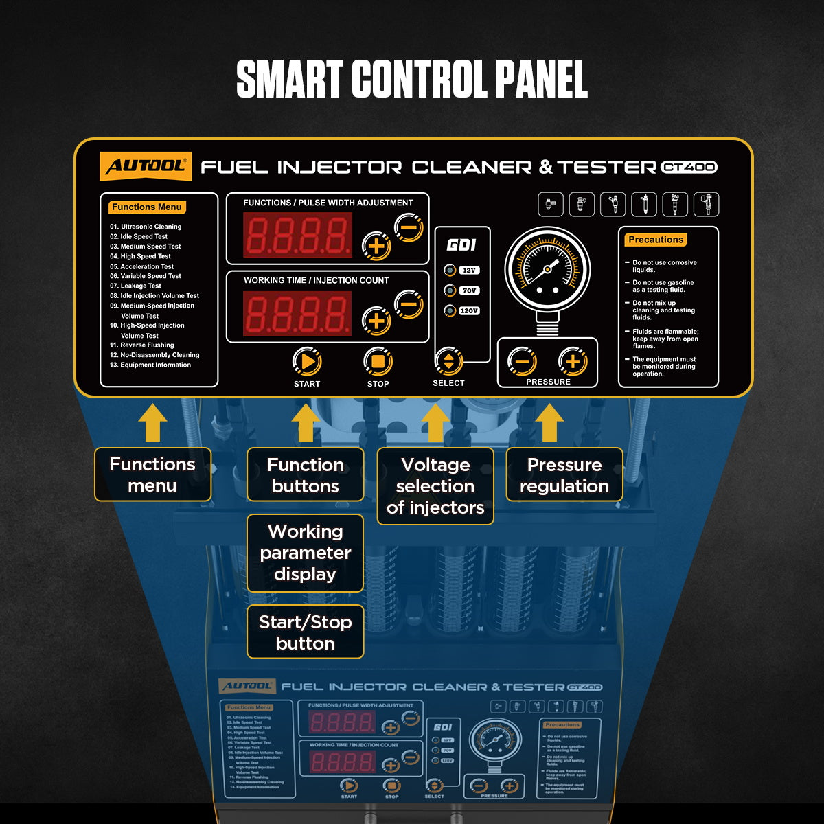 AUTOOL CT400 Fuel Injector Cleaner Tester