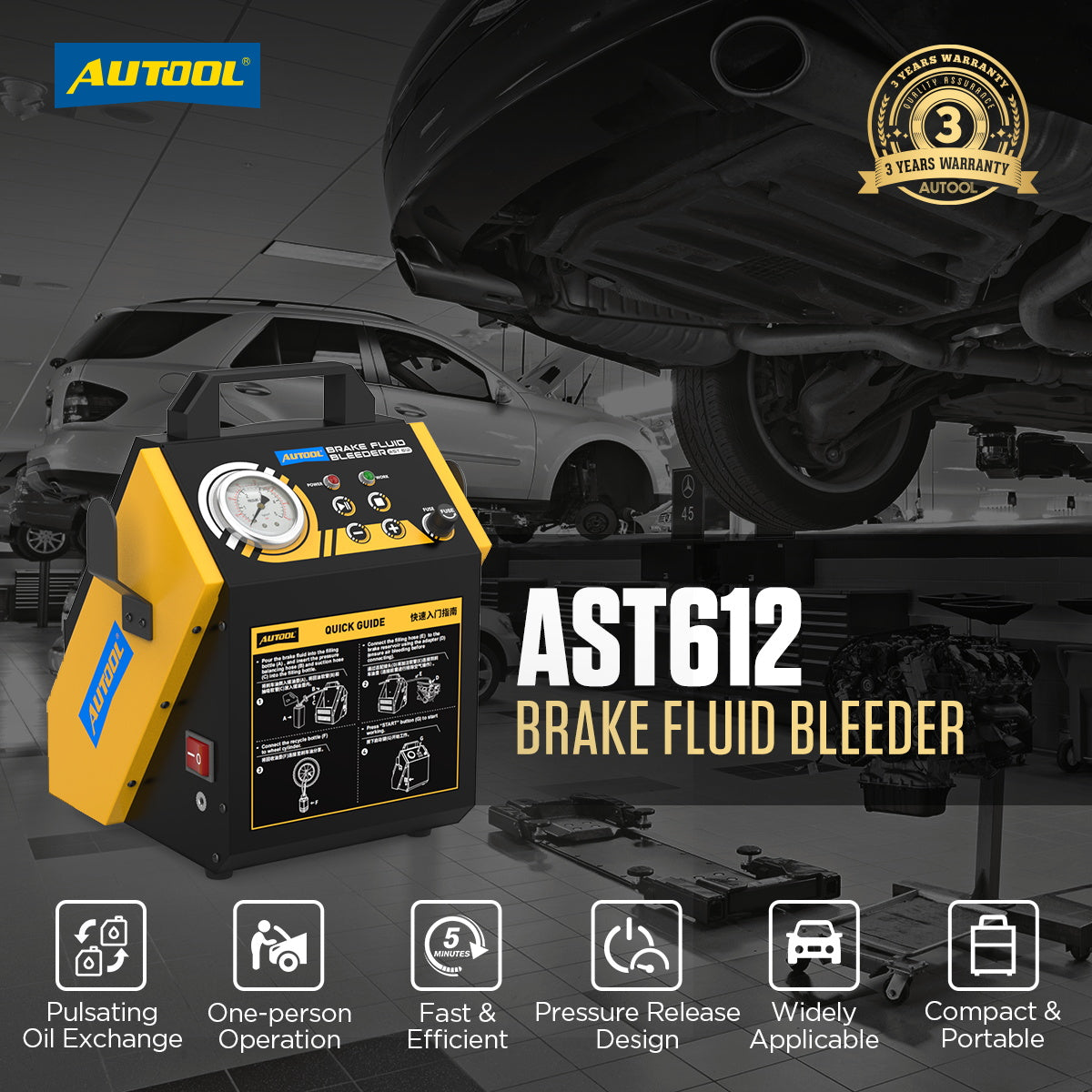 AUTOOL AST612 Car Pulsating Brake Oil Changer