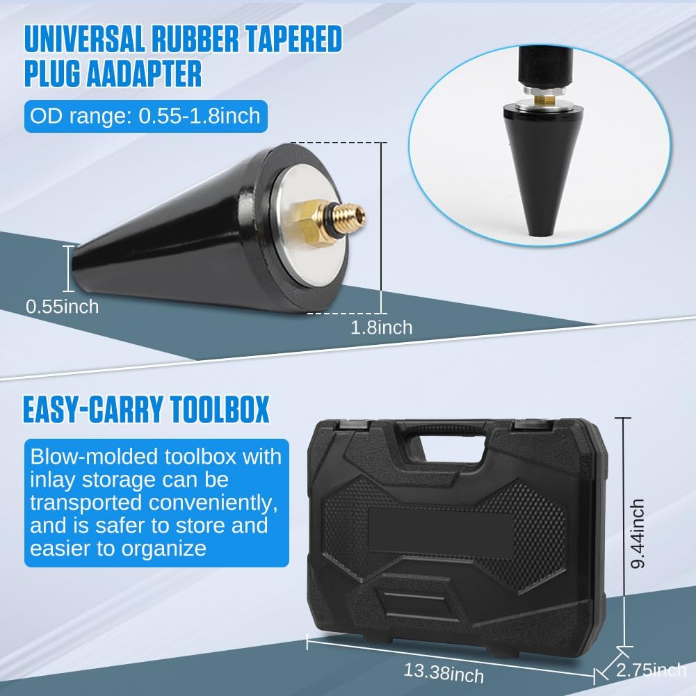 Coolant Vacuum Refill Kit Time-saving Vacuum Coolant Refill Kit Well-sealed Cooling System Vacuum Purge & Refill Kit with Pressure Gauge