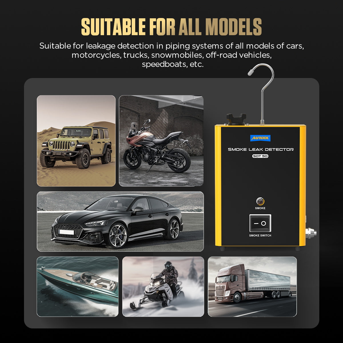 AUTOOL SDT50 Automotive Smoke Machine Car Smoke Tester