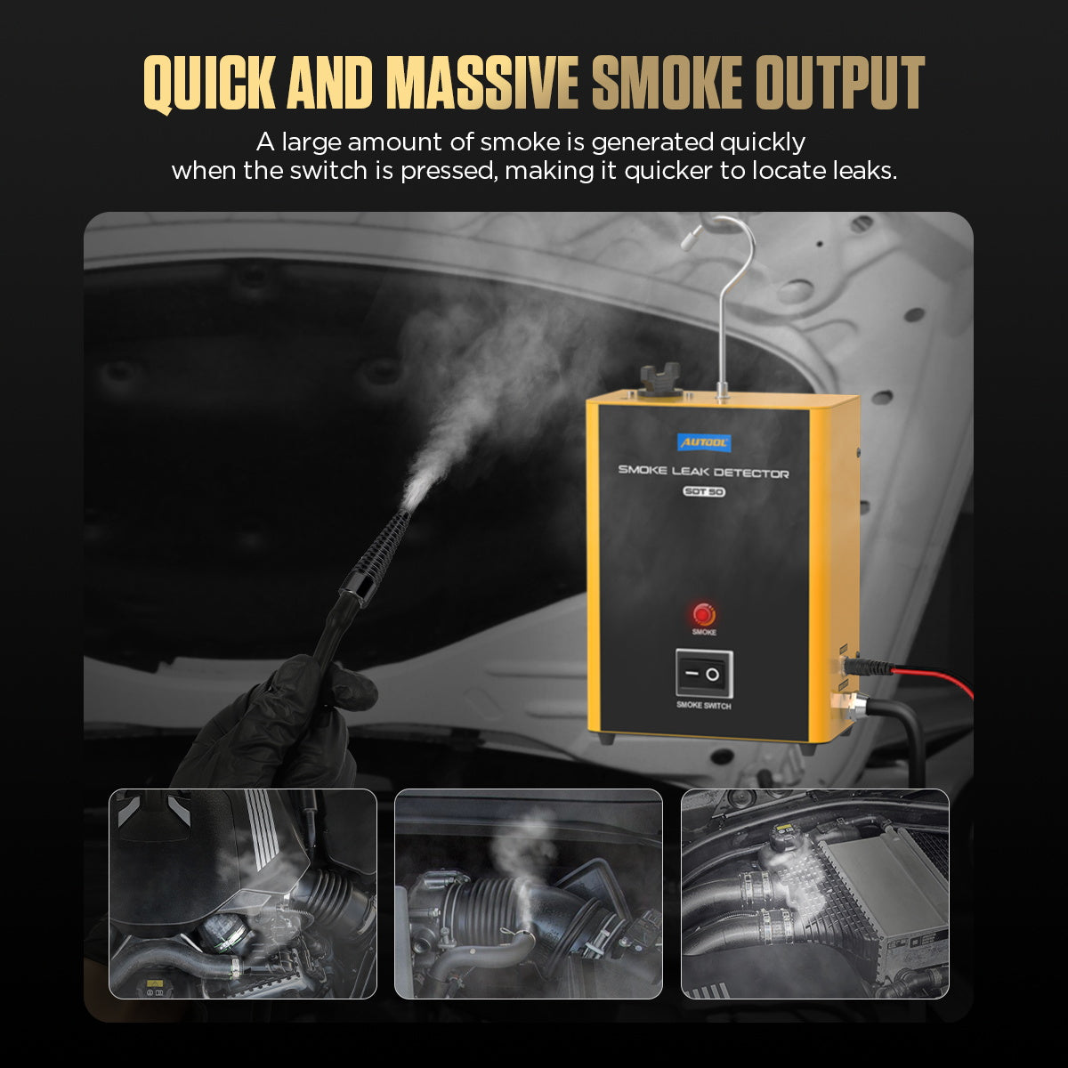 AUTOOL SDT50 Automotive Smoke Machine Car Smoke Tester