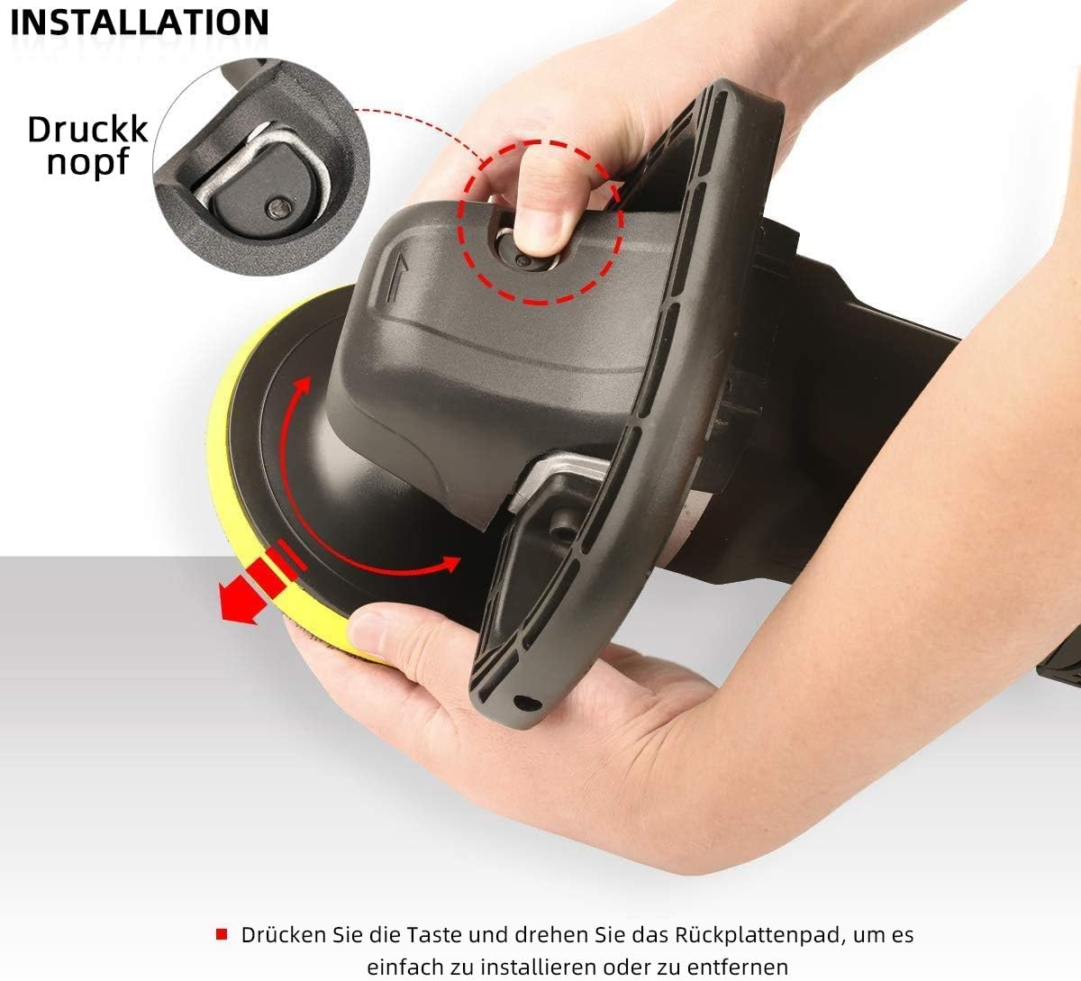 SPTA Polishing Machine, 125 mm/150 mm/180 mm Polisher with Variable Speed, Professional Set - Grinding Machine 1200 Watt Set + Polishing Sponge Accessory Set, Polishing Plate, Wool Disc for Car Boat