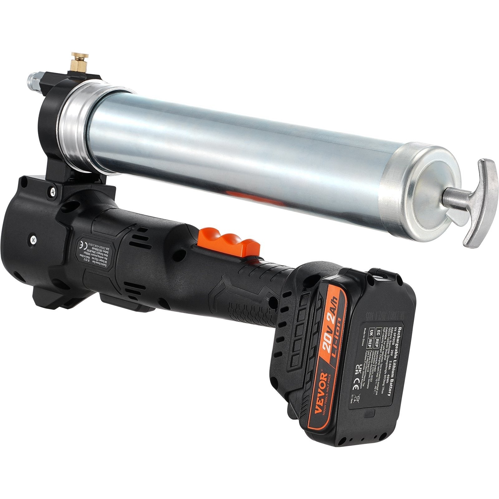 VEVOR Cordless Grease Gun 20V 10,000 PSI 39'' Hose – High-Pressure Electric Grease Gun Kit with Battery, Charger & Carrying Case