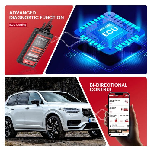 THINKCAR ThinkDiag 2 Thinkdiag2 ALL Software 1 Year Free Update Diagnostic tool Supports CAN FD DoIP, ECU Coding Active Test 15 Reset Function