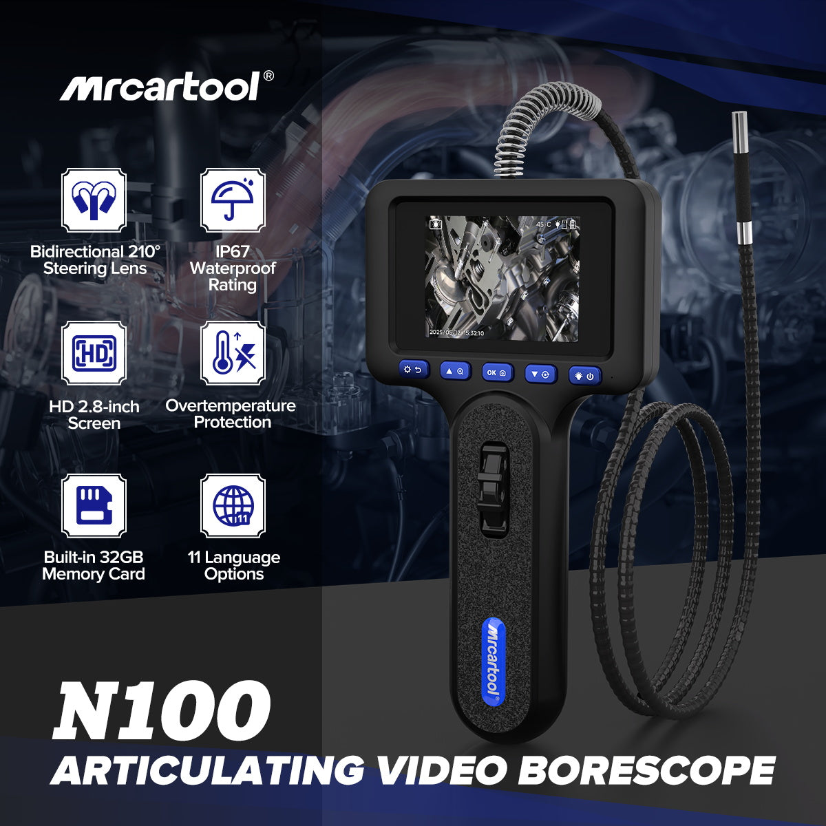 MRCARTOOL N100 Inspection Cameras Pipe Inspection Camera