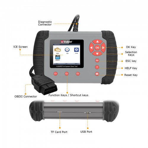VIDENT iLink400 TOYOTA LEXUS SCION Full System OE-Level OBD2 Scan Tool ABS SRS