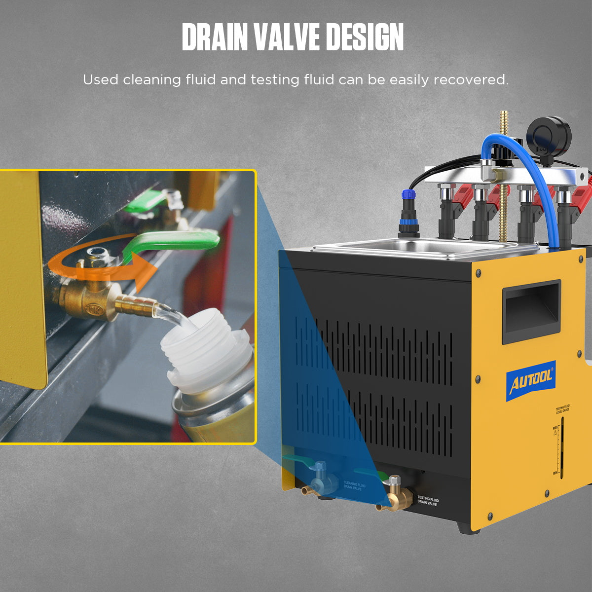 AUTOOL CT160 Fuel Injector Tester & Heating Ultrasonic Cleaner Machine