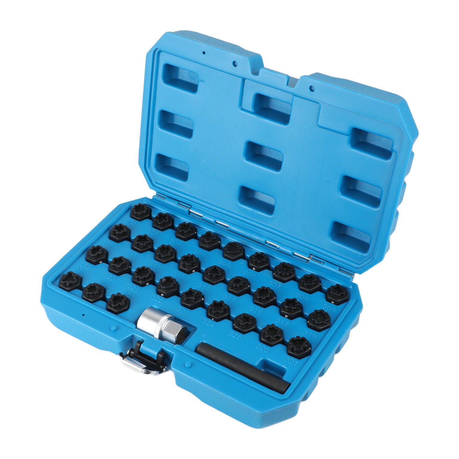 MRCARTOOL 32PCS Locking Wheel Nut Removal Tool for Benz