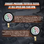Exhaust Back Pressure Tester with 6-Foot Hose, Exhaust Back Pressure Gauge Kit