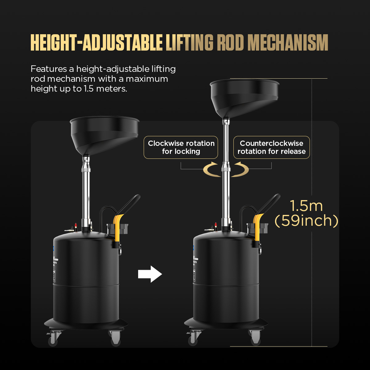 AUTOOL OD710 Pneumatic Oil Picker Machine with 70L Capacity