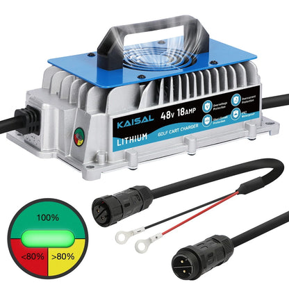 Lithium Battery Charger 48 Volt 18A for Golf Cart, Forklift, Electric Outboard