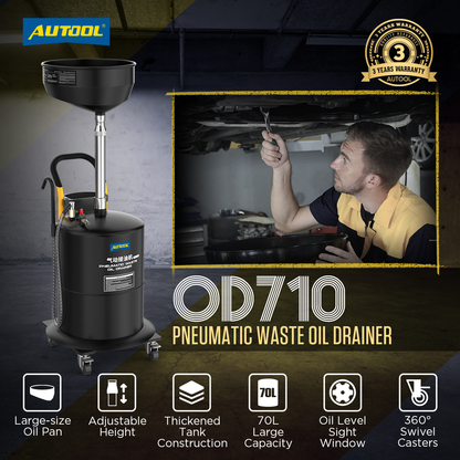 AUTOOL OD710 Pneumatic Oil Picker Machine with 70L Capacity