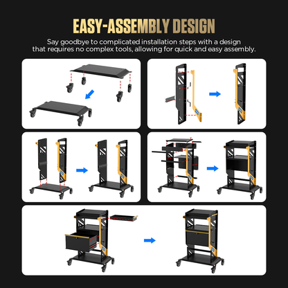 AUTOOL T25 Mechanic Tool Cart with Wheels Utility Cart