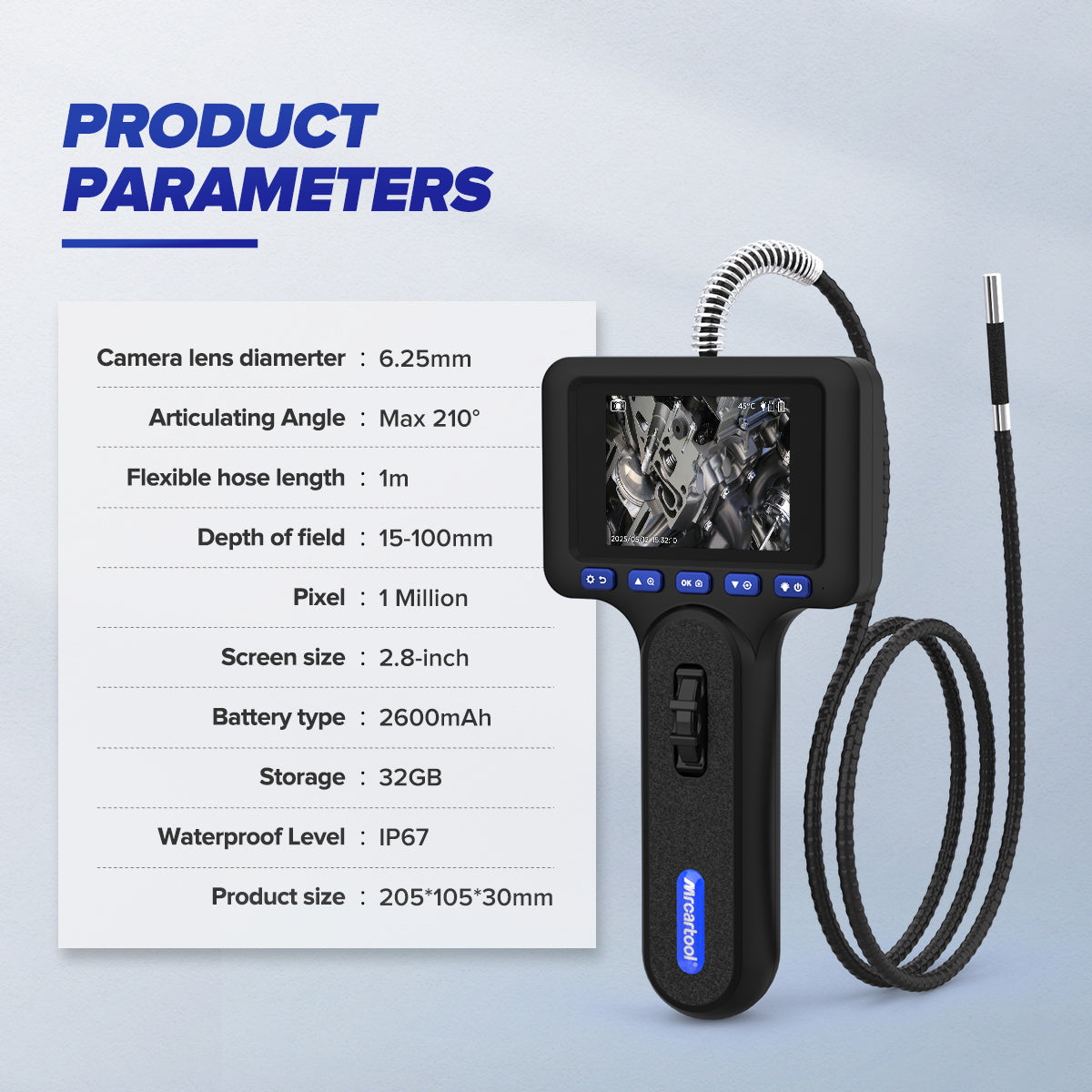 MRCARTOOL N100 Inspection Cameras Pipe Inspection Camera