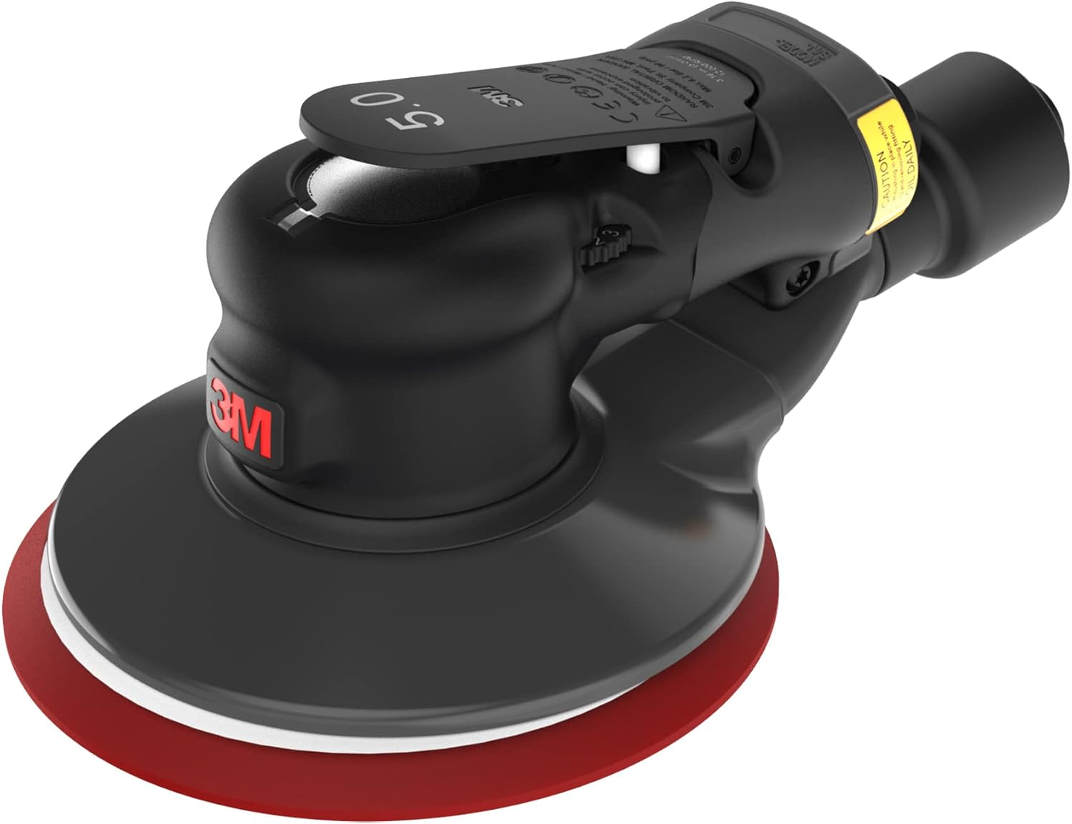 3M 5" Xtract Pneumatic Random Orbit Sander, 5" with Central Vacuum Attachment, 5/16" Orbit, Ergonomic and Lightweight ROS, 0.28 HP (209W) Motor
