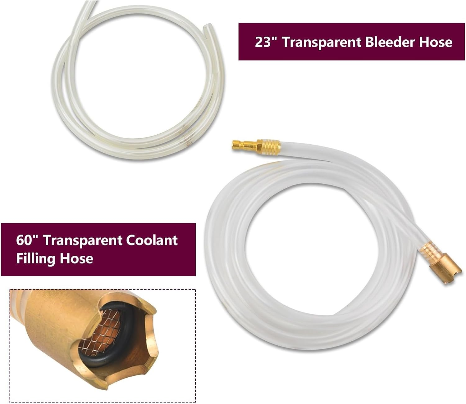 3Pc Automotive Cooling System Vacuum Refill Pump Kit, Radiator Coolant Antifreeze Injector Tool