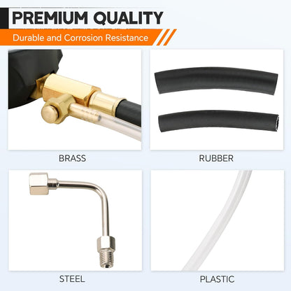 0-140PSI Fuel Pressure Gauge Kit | Fuel Injection Pump Pressure Tester Gauge Kit, TU-114 Oil Pressure Tester Tool for Motorcycles Cars Trucks