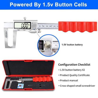 CMTOOL Disc Brake Rotor Micrometer,Digital Caliper Measuring Tool for Disc Brake-6 Inch/150mm,Brake Measuring Tool wtih Caliper- Inch/Metric Conversion, Brake Caliper with Stainless Steel