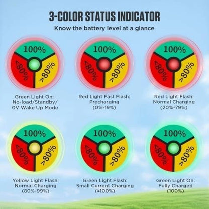 Lithium Battery Charger 36 Volt/43.8V 18A for 36V (38.4V) LiFePO4 Battery 0V