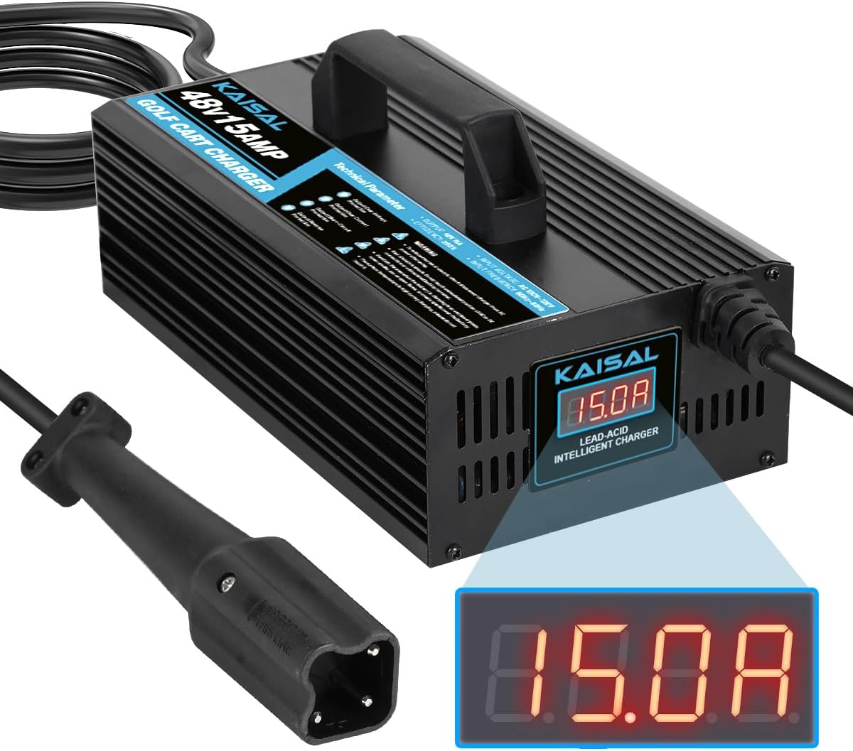 36 Volt Golf Cart Battery Charger for EZGO Yamaha Club Car Golf Carts, 18 Amp 36V Golf Cart Charger 36 Volt EZ GO Club Car Charger, Trickle Charge,5-7 Hours Full Charge,16FT Cord for Lead Acid Battery