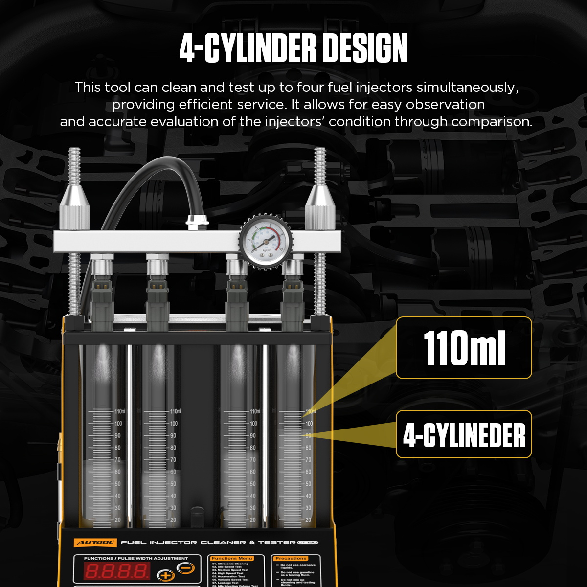 AUTOOL CT150 Fuel Injector Tester and Cleaner Machine