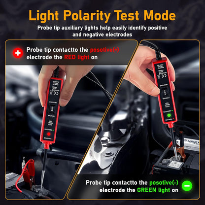 Power Circuit Probe Tester, 6-24V DC Automotive Test Light 12 Volt with 13 ft Leads Circuit Tester Breake Finder for Continuity Testing for Car SUV Truck