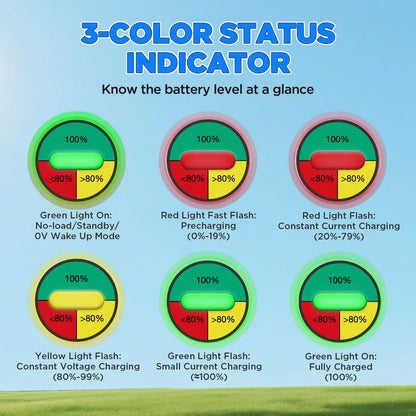 29.2V 30A Lithium Battery Charger 29.2V LiFePO4 Battery Charger IP67 Waterproof & 0V Wake Up 24 Volt Lithium Charger with 2 Connectors, 8 Protections for 25.6V LiFePO4 Battery of RV, Boat, Marine, Solar