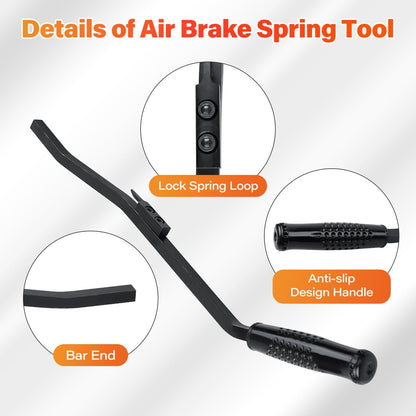 S-Cam Air Brake Spring Tool for Heavy Duty Tractors & Trailers Brake Shoes Semi Truck Brake Spring Tools Replace 5081 Air Brake Spring Tool