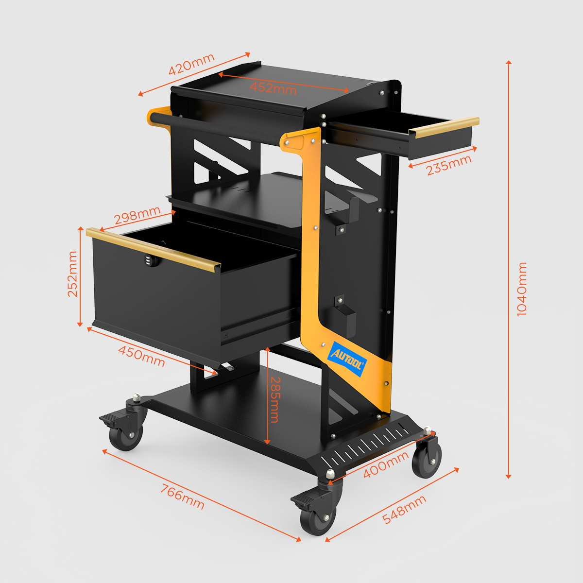 AUTOOL T25 Mechanic Tool Cart with Wheels Utility Cart