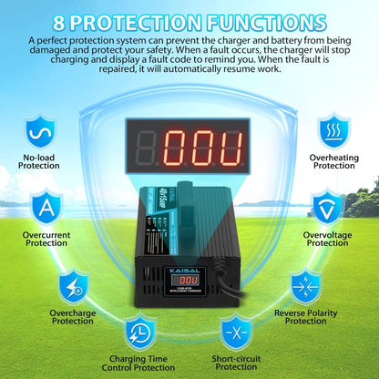 36 Volt Golf Cart Battery Charger for EZGO Yamaha Club Car Golf Carts, 18 Amp 36V Golf Cart Charger 36 Volt EZ GO Club Car Charger, Trickle Charge,5-7 Hours Full Charge,16FT Cord for Lead Acid Battery